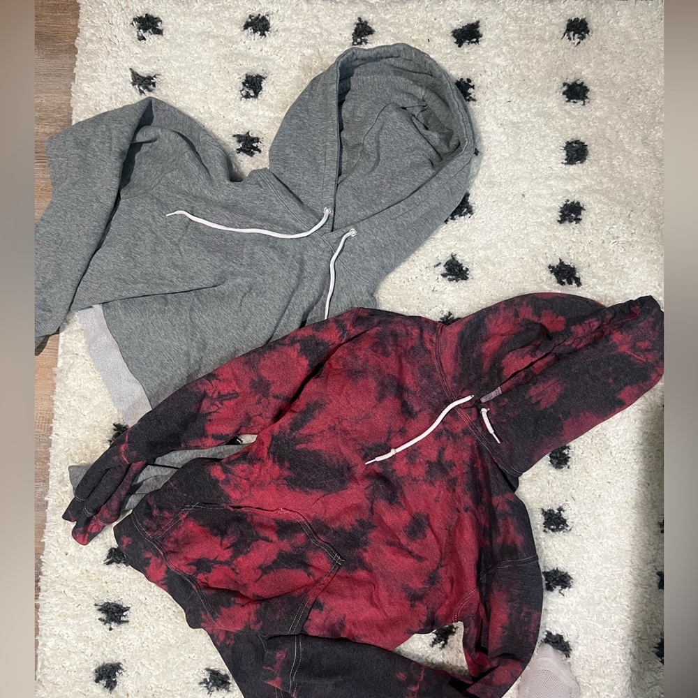 Grey and tie dye hoodie